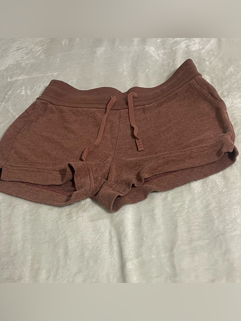 Prana Women Medium Brown Lounge Drawstring Shorts Pockets Casual Comfy Beach Gym